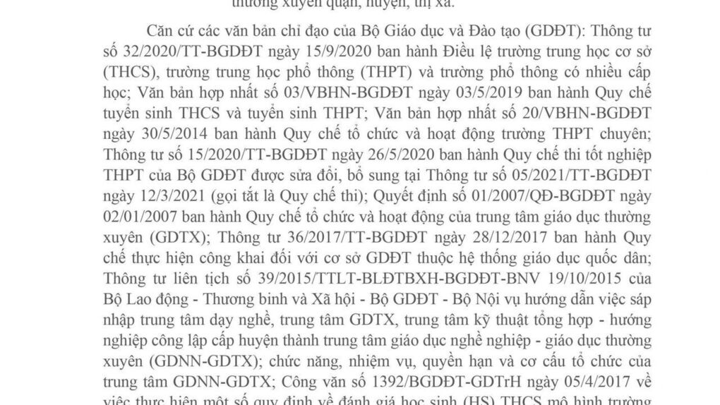 Hướng dẫn về tuyển sinh vào lớp 10 THPT năm học 2021-2022 của Sở Giáo dục Hà Nội