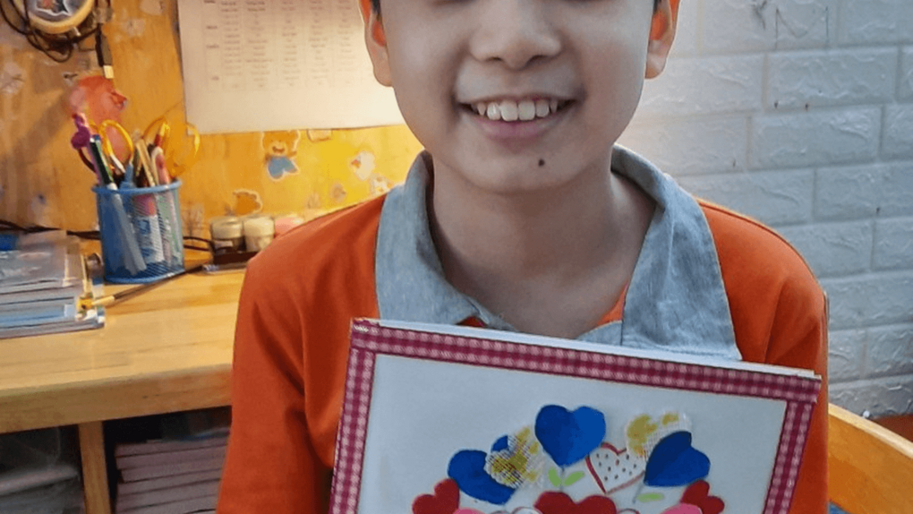 Học sinh trường THCS Thành Công hưởng ứng cuộc thi "Tấm thiệp yêu thương"