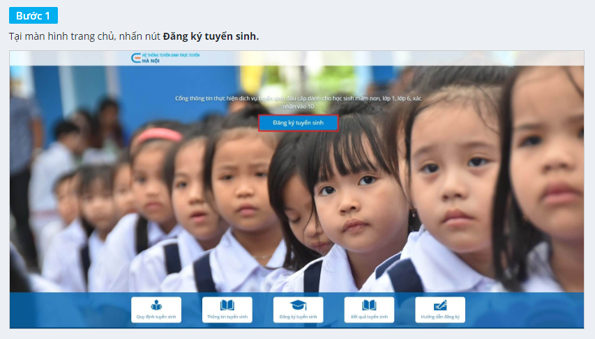 Hướng dẫn sử dụng dịch vụ tuyển sinh trực tuyến