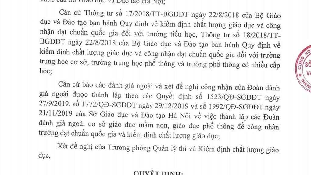 Trường THCS được đánh giá tiếp tục đạt chuẩn quốc gia