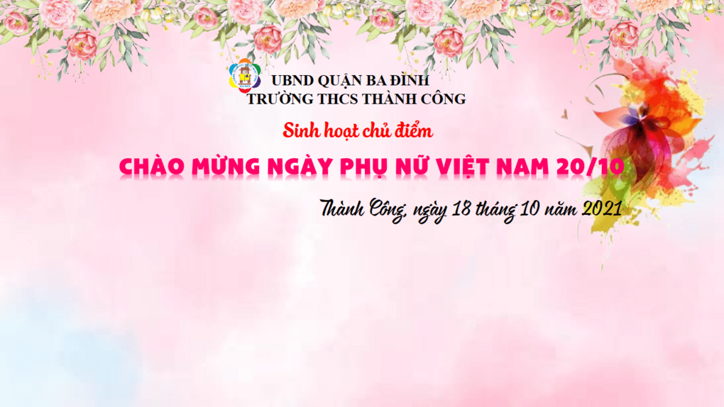 Sinh hoạt chủ điểm chào mừng ngày Phụ nữ Việt Nam 20/10
