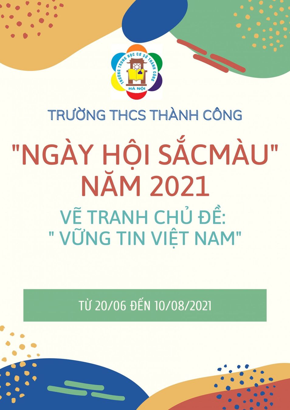 THÔNG BÁO: Kế hoạch tổ chức "Ngày hội sắc màu" năm 2021