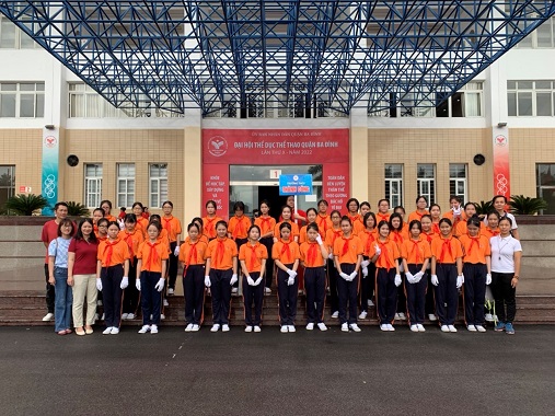 Học sinh trường THCS Thành Công tham gia Khai mạc Đại hội Thể dục Thể thao quận Ba Đình lần thứ X năm 2022