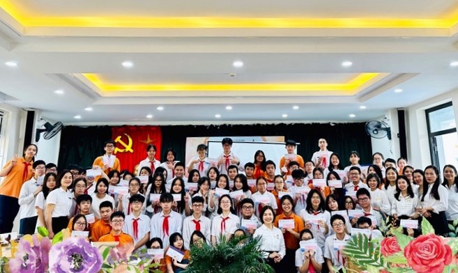 Trường THCS Thành Công gặp mặt động viên học sinh dự thi học sinh Giỏi cấp Quận năm học 2022-2023.