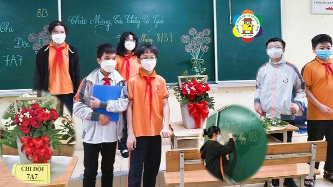 Lời cảm ơn đến các bạn nam lớp 7A7.