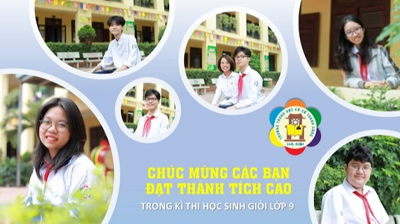 10 Học sinh trường THCS Thành Công đạt 11 giải trong kì thi học sinh giỏi lớp 9 cấp Thành phố