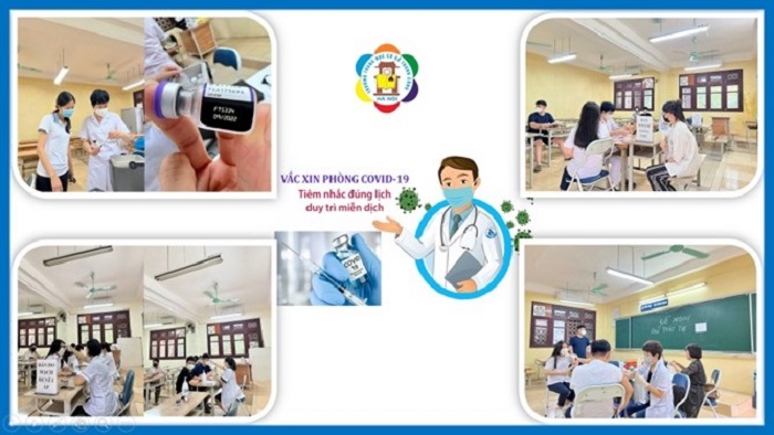 Trường THCS Thành Công làm tốt công tác tiêm vắc xin phòng chống covid 19 cho trẻ em từ 12 đến 17 tuổi.