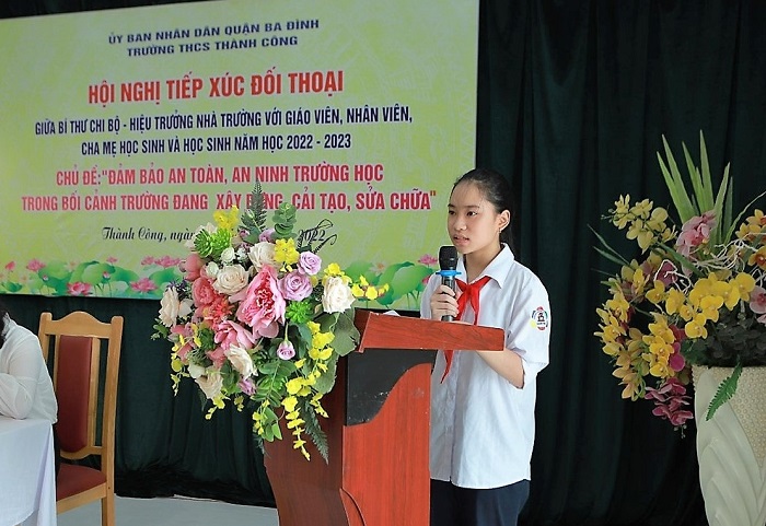 Trường THCS Thành Công tổ chức Hội nghị tiếp xúc đối thoại năm học 2022 – 2023 gắn liền với thực tiễn