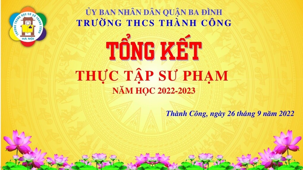Trường THCS Thành Công tổ chức chia tay Đoàn giáo sinh thực tập  của trường Đại học Thủ đô