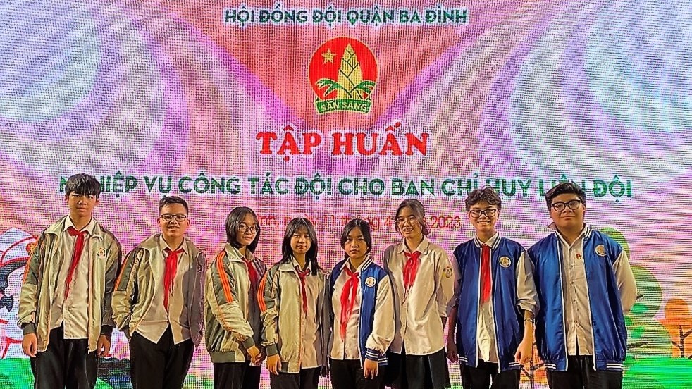 Cán bộ Liên đội trường THCS Thành Công tích cực tham gia tập huấn công tác Đội.