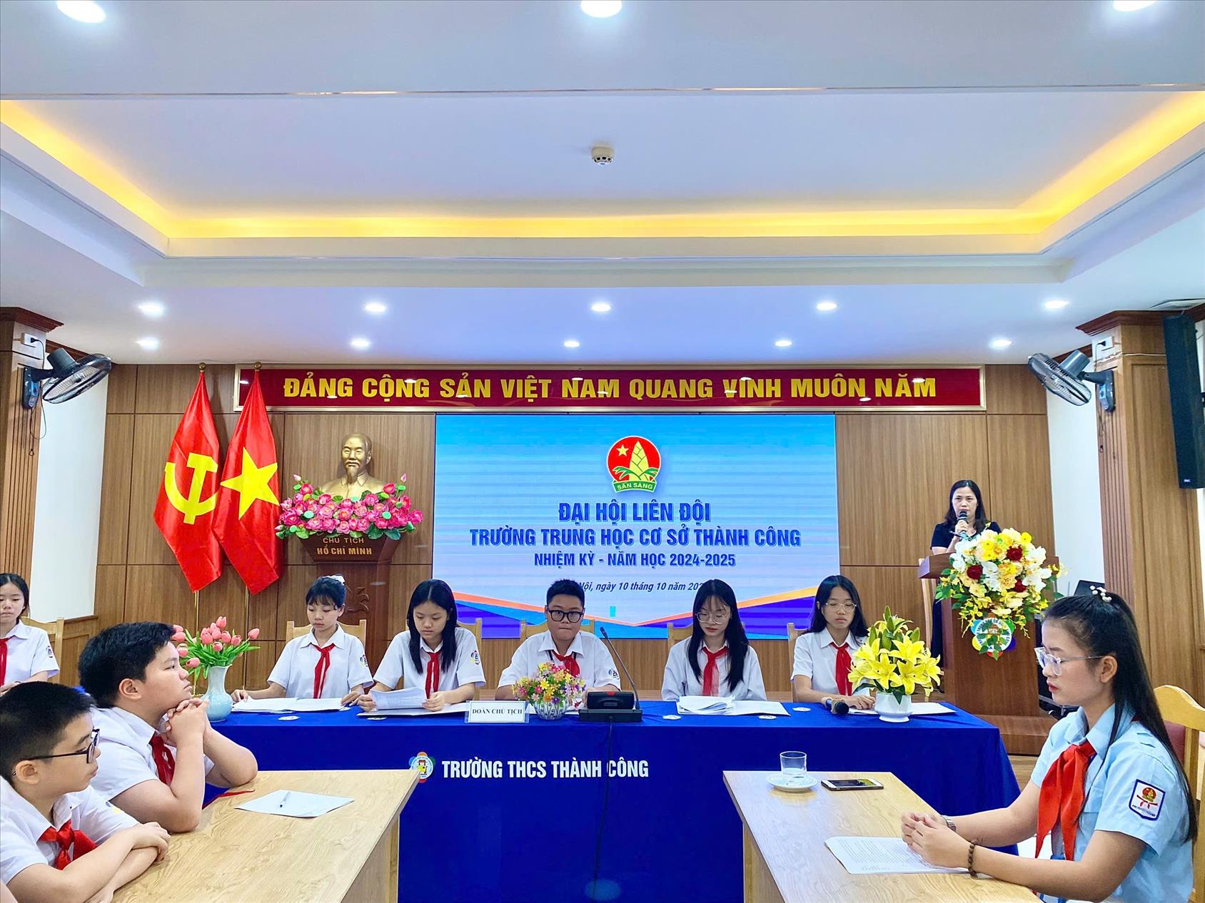 Liên đội trường THCS Thành Công tổ chức thành công Đại hội Liên đội nhiệm kì năm học 2024-2025