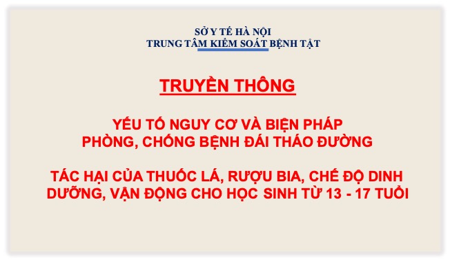 Học sinh THCS Thành Công (Ba Đình) tích cực hưởng ứng truyền thông phòng chống bệnh không lây nhiễm trong trường học