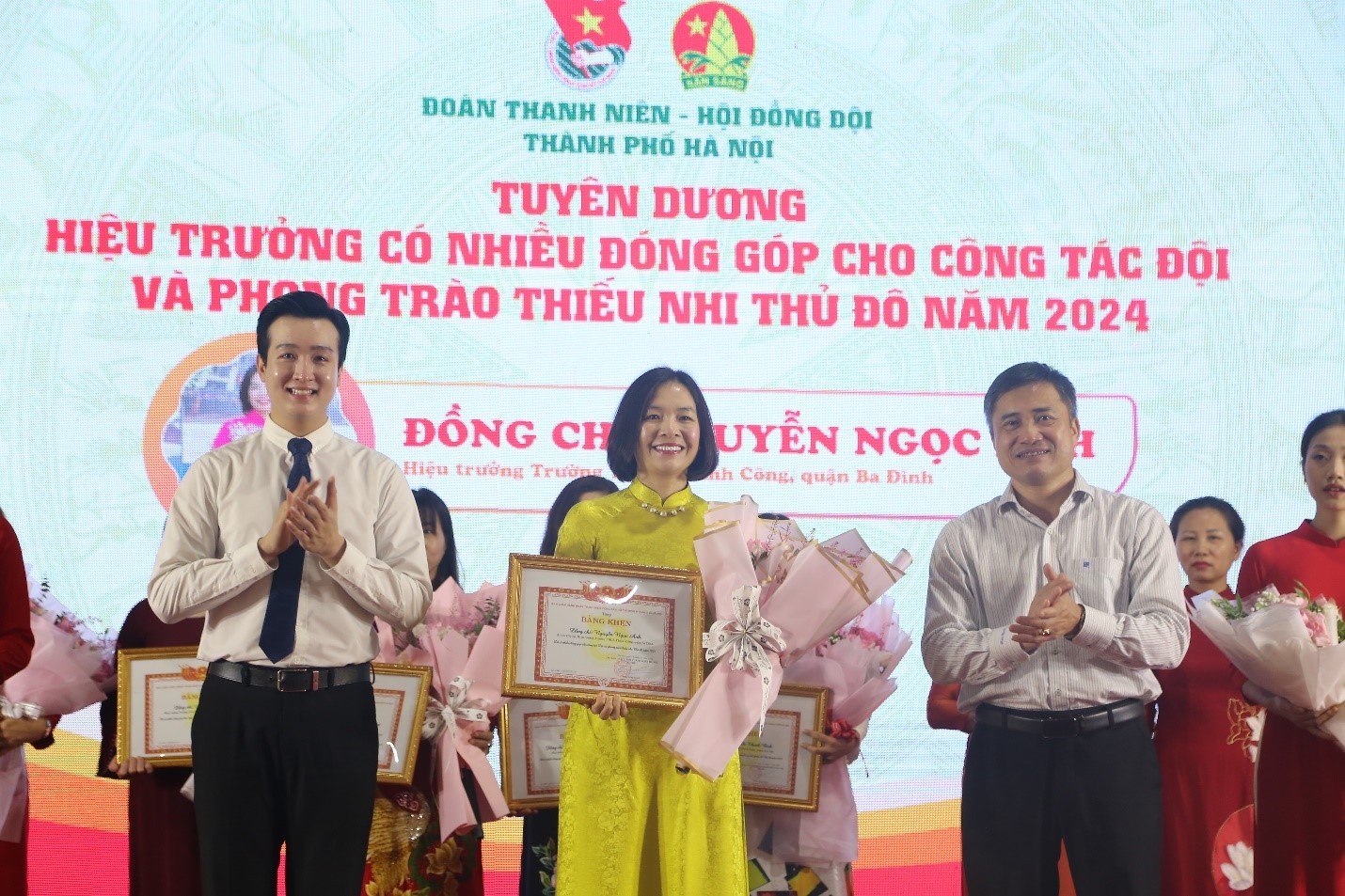 Dấu ấn trường THCS Thành Công trong chương trình  “Tuyên dương khen thưởng Hiệu trưởng, giáo viên làm Tổng phụ trách Đội tiêu biểu Thủ đô năm 2024”