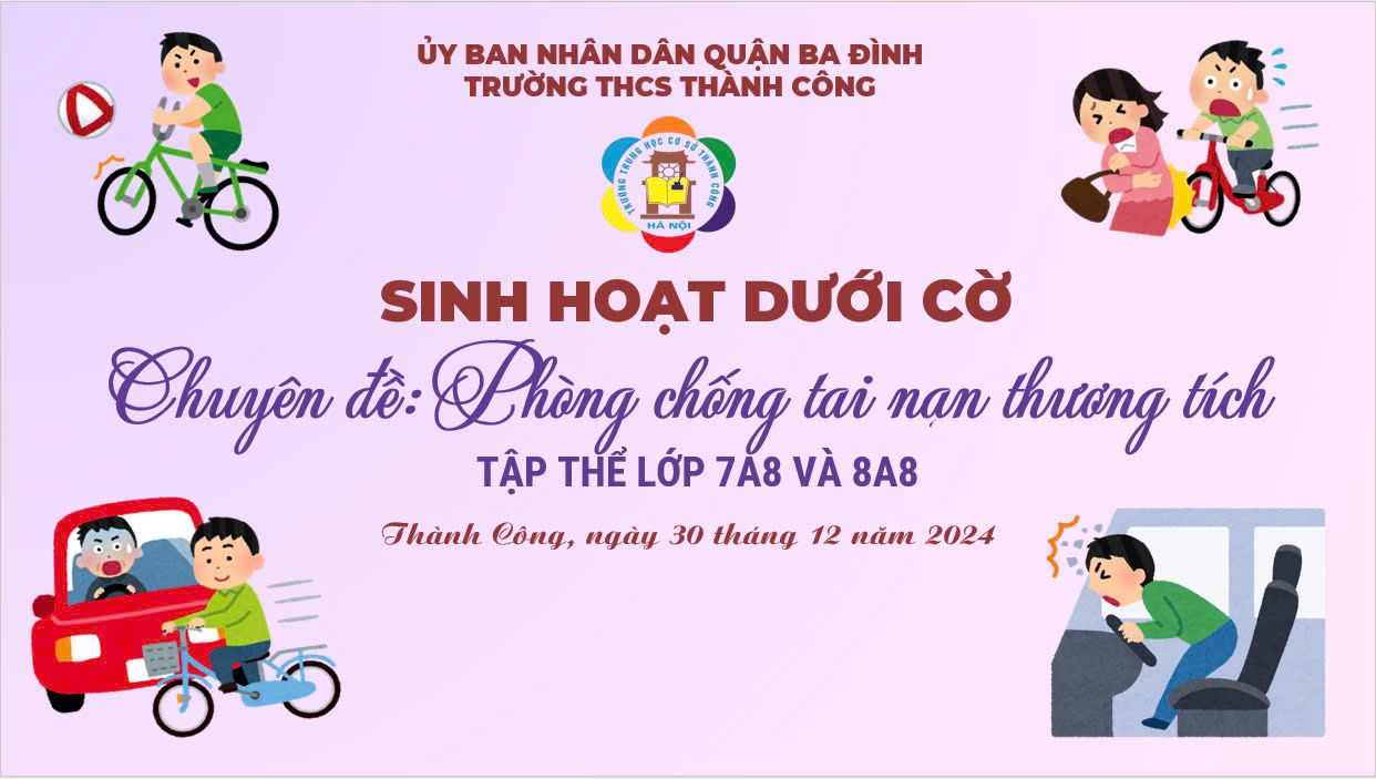 Trường THCS Thành Công tổ chức sinh hoạt dưới cờ cuối năm: trao giải Violympic cấp trường và sinh hoạt theo chủ đề “Phòng chống tai nạn thương tích”