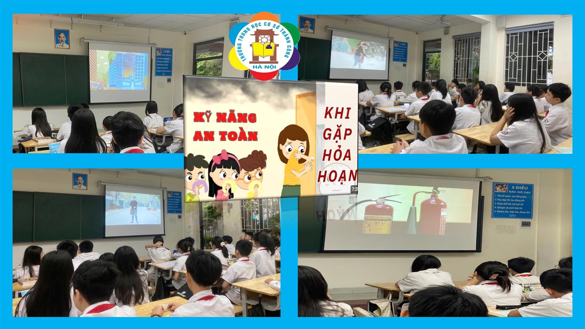 Kĩ năng an toàn khi gặp hỏa hoạn – Bài học đầu tuần bổ ích của 7A9