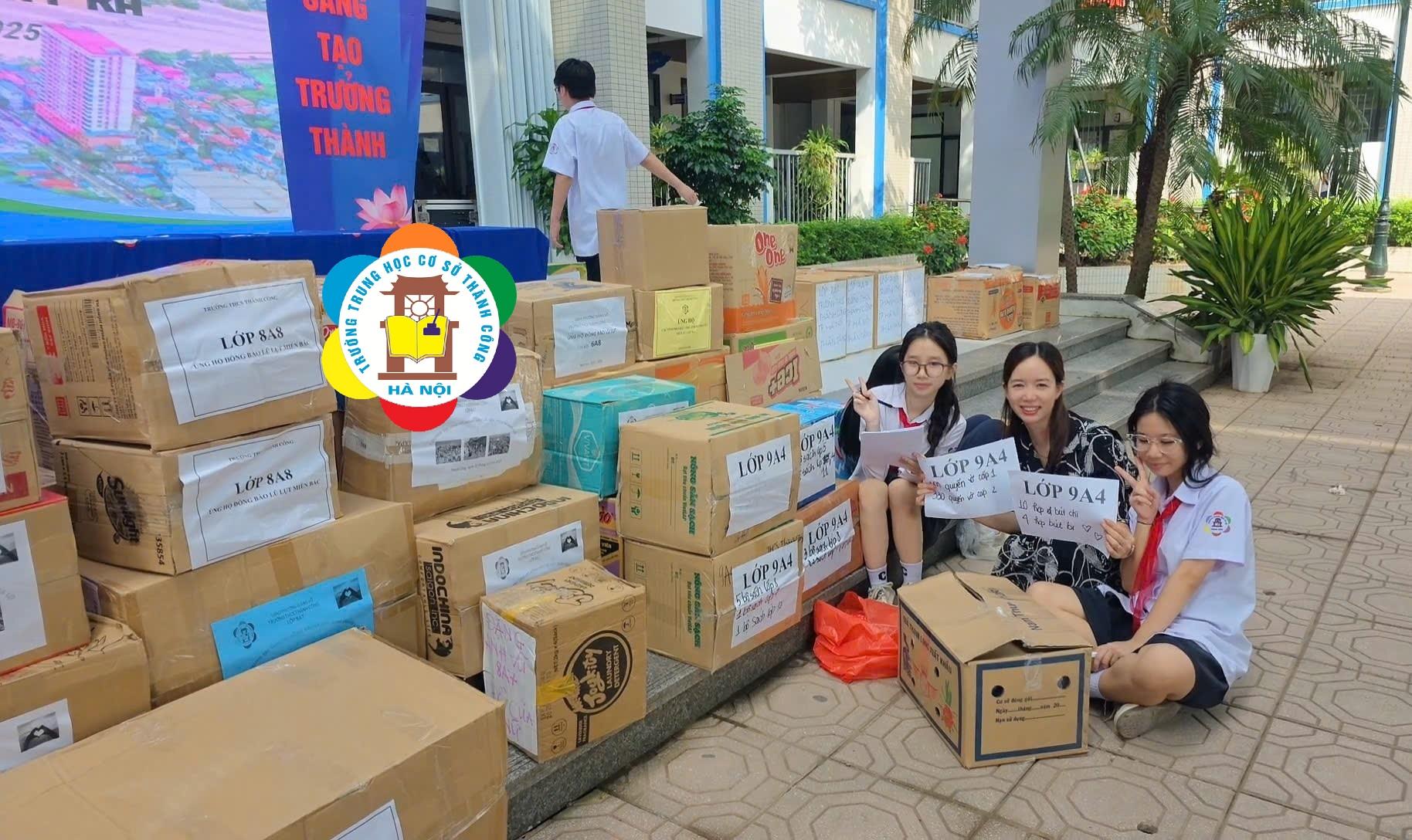 Lớp 9A4 – Lan toả yêu thương về miền bão lũ