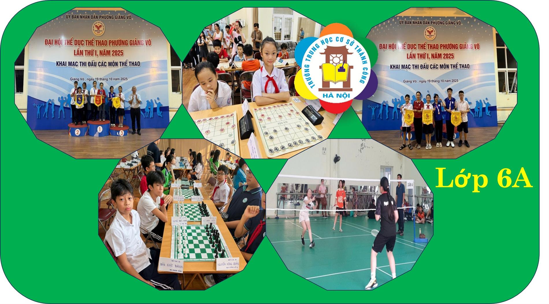 Niềm vui của lớp 6A tại Đại hội Thể dục Thể thao phường Giảng Võ lần thứ I, năm 2025