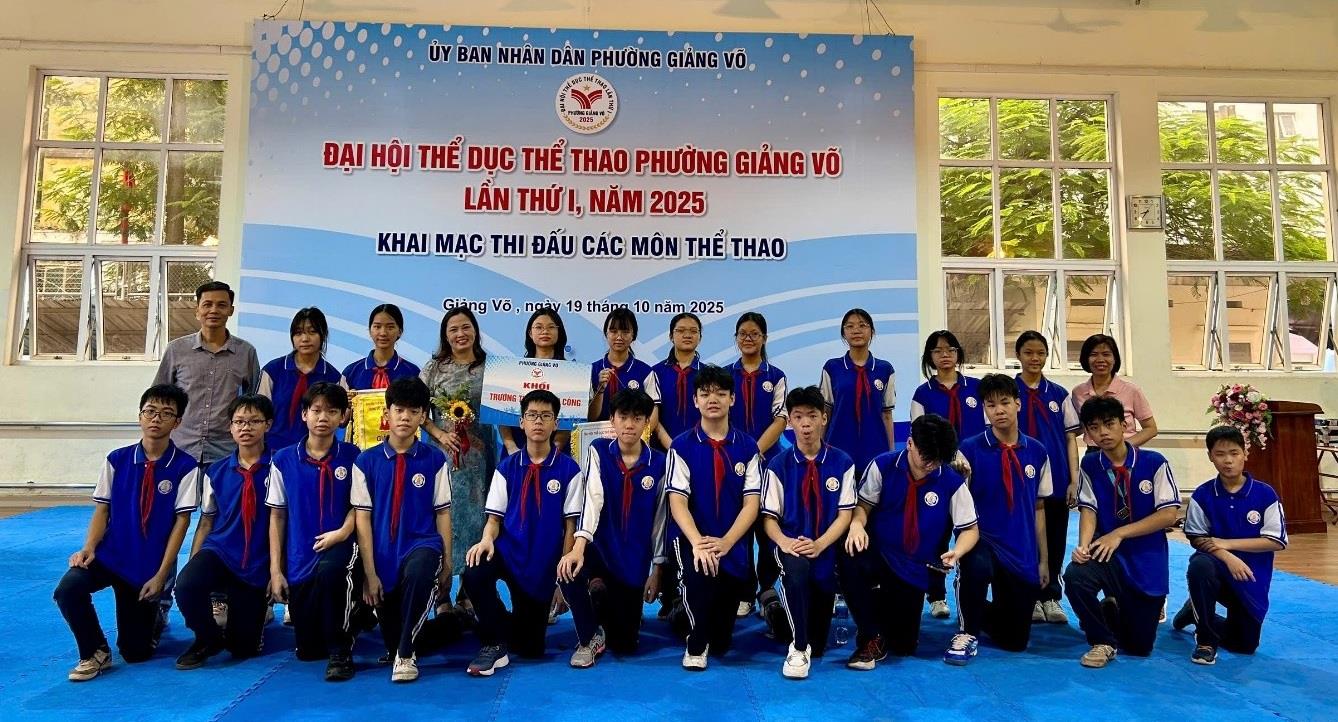 Ấn tượng thành tích cờ vua, cờ tướng của THCS Thành Công tại Đại hội Thể dục Thể thao phường Giảng Võ lần thứ I, năm 2025