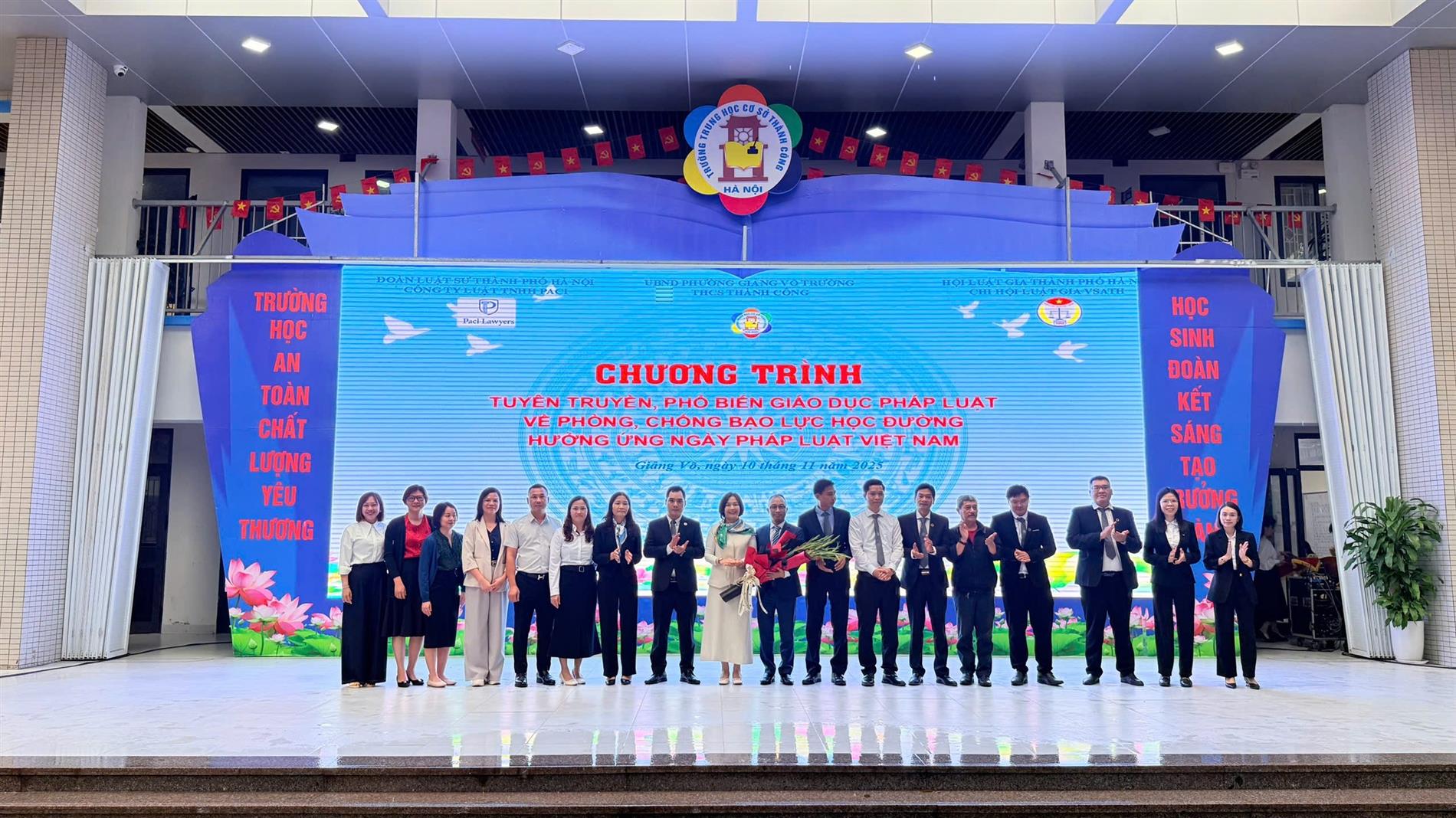 Trường THCS Thành Công lan tỏa thông điệp “An toàn - Chất lượng - Yêu thương" với Chương trình tuyên truyền phổ biến giáo dục pháp luật về phòng, chống bạo lực học đường.