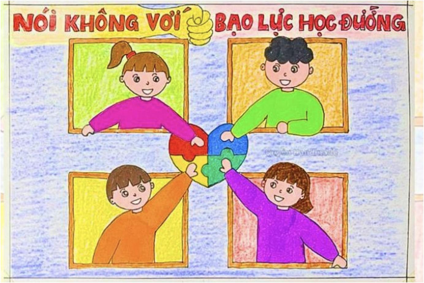 Học sinh trường THCS Thành Công lan tỏa tinh thần sống đẹp – Nói không với bạo lực học đường