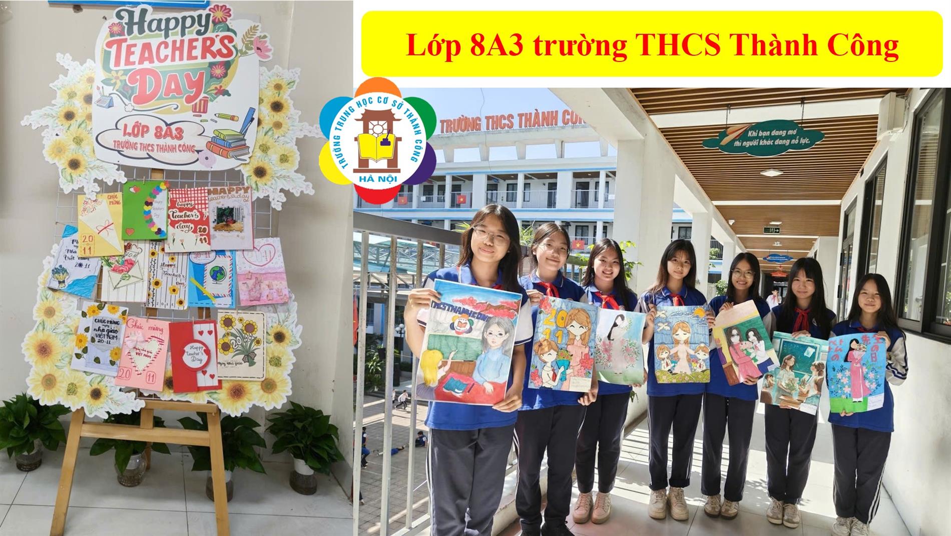 Góc tri ân – Lời cảm ơn gửi tới thầy cô lớp 8A3