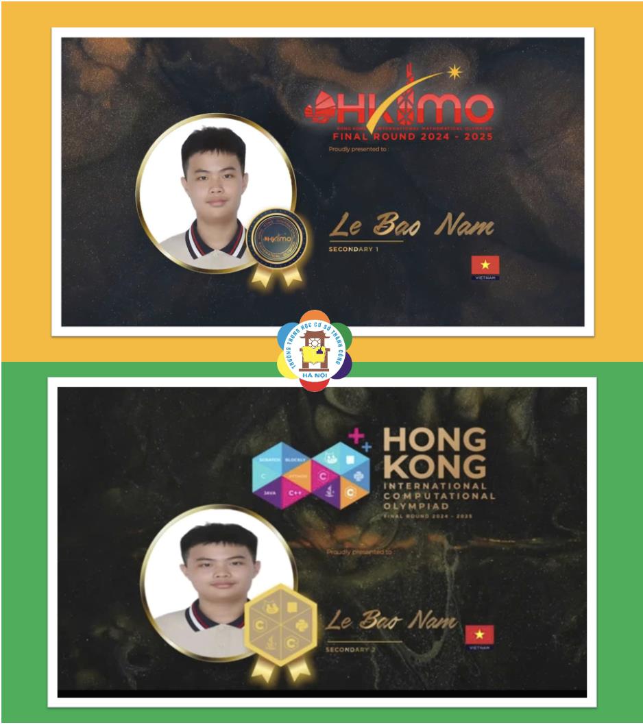 Cú đúp Huy chương Vàng Toán học quốc tế – Niềm tự hào rực rỡ của học sinh trường THCS Thành Công