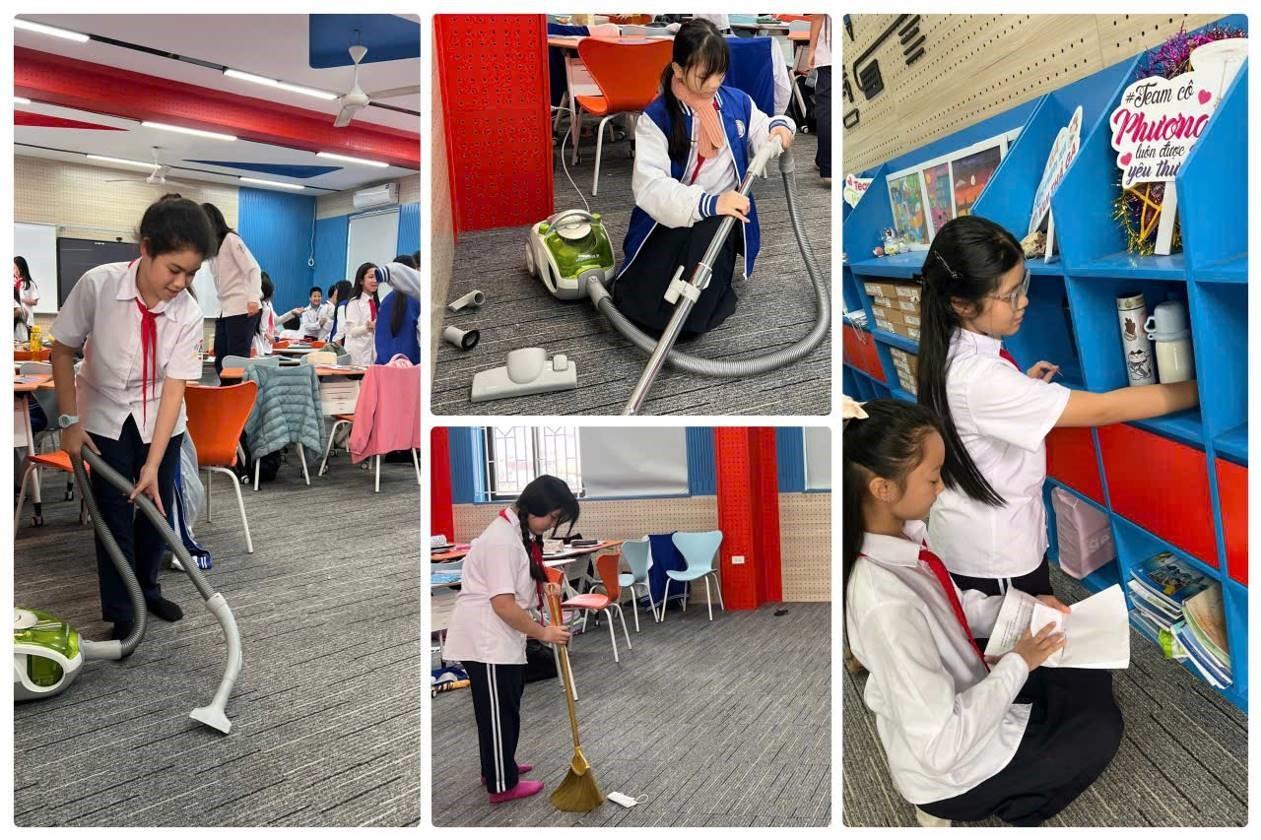 Lớp 6A chung tay dọn dẹp lớp học – Sẵn sàng đón chào năm mới!