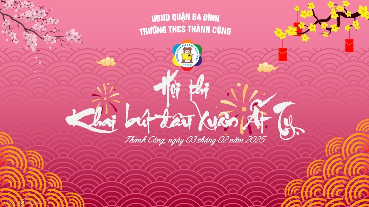 Trường THCS Thành Công tiếp nối nét đẹp truyền thống với Hội thi Khai bút đầu xuân