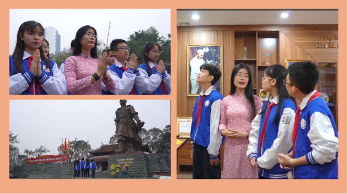 Học sinh trường THCS Thành Công thăm di tích Gò Đống Đa – Tự hào truyền thống yêu nước của dân tộc.