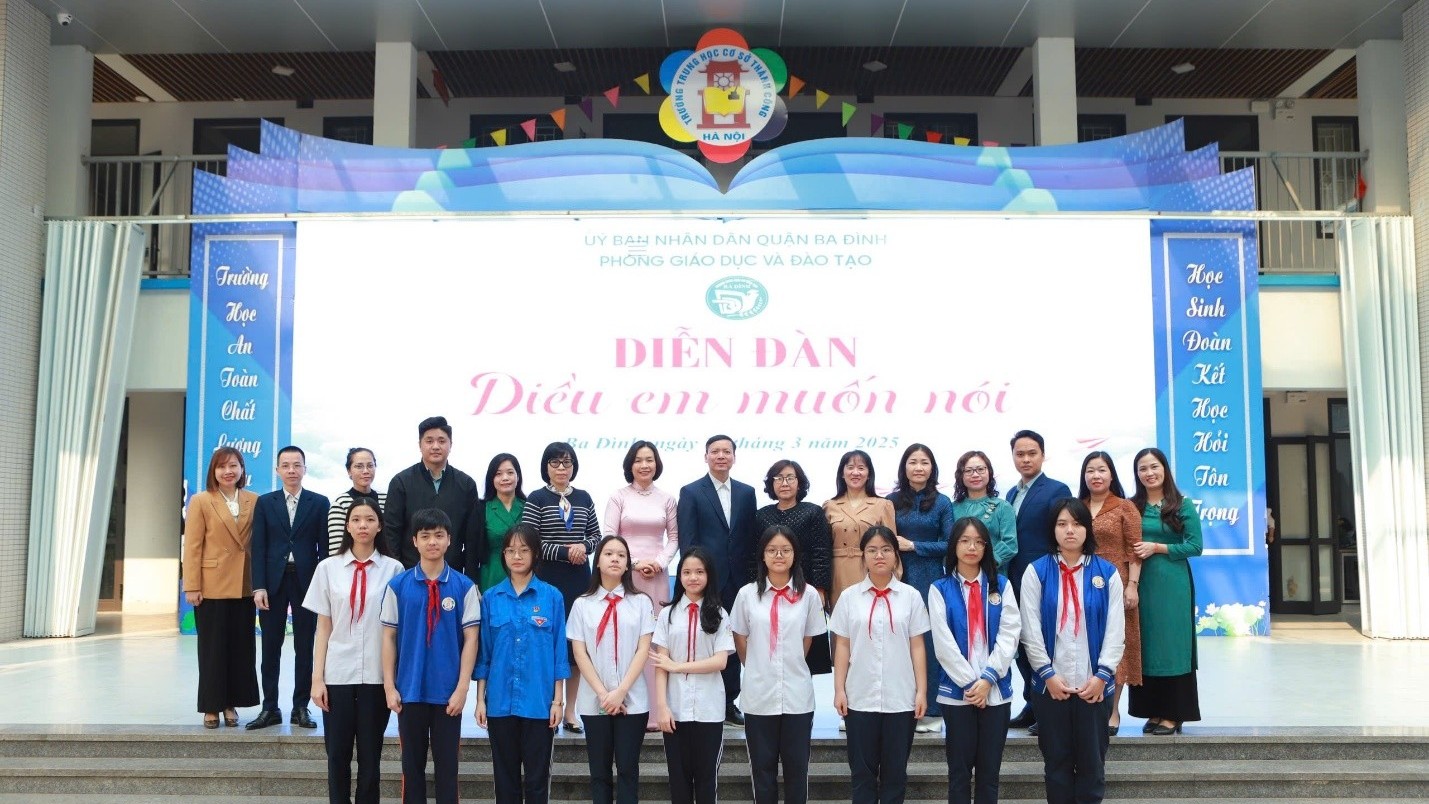 Học sinh trường THCS Thành Công (Ba Đình, HN) với diễn đàn “Điều em muốn nói”