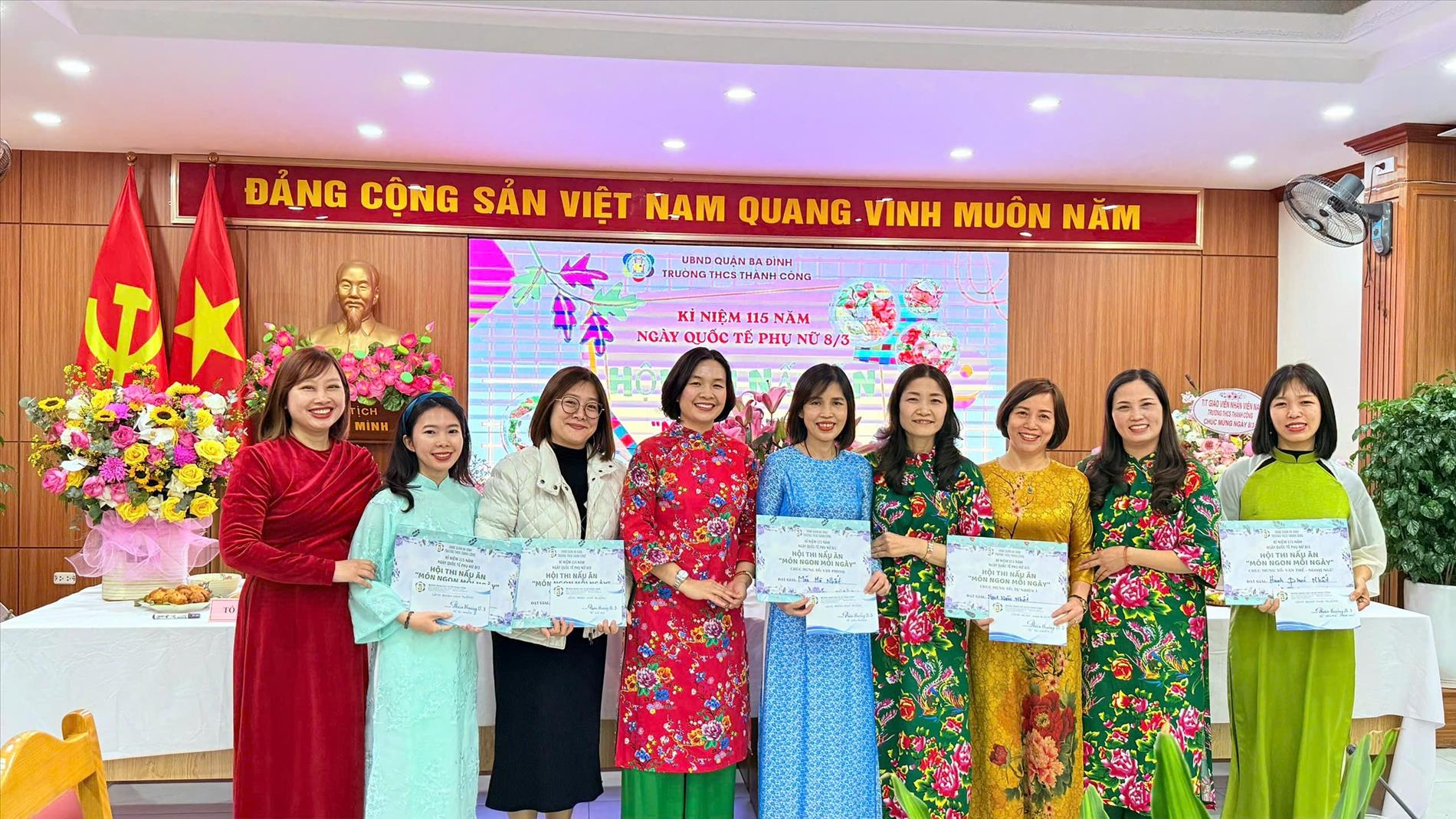 Sôi nổi các hoạt động chào mừng Ngày Quốc tế Phụ nữ 8/3 tại trường THCS Thành Công