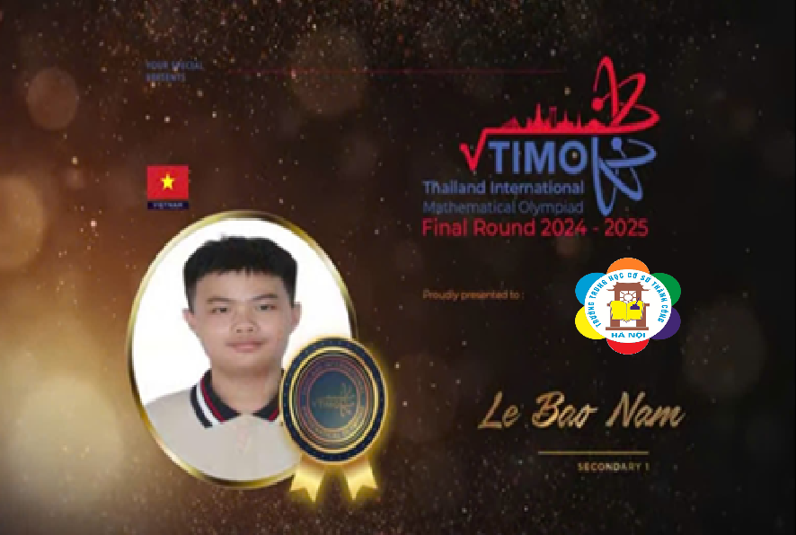 Cậu học trò Lê Bảo Nam rinh giải Vàng TIMO quốc tế mừng Đại lễ đất nước