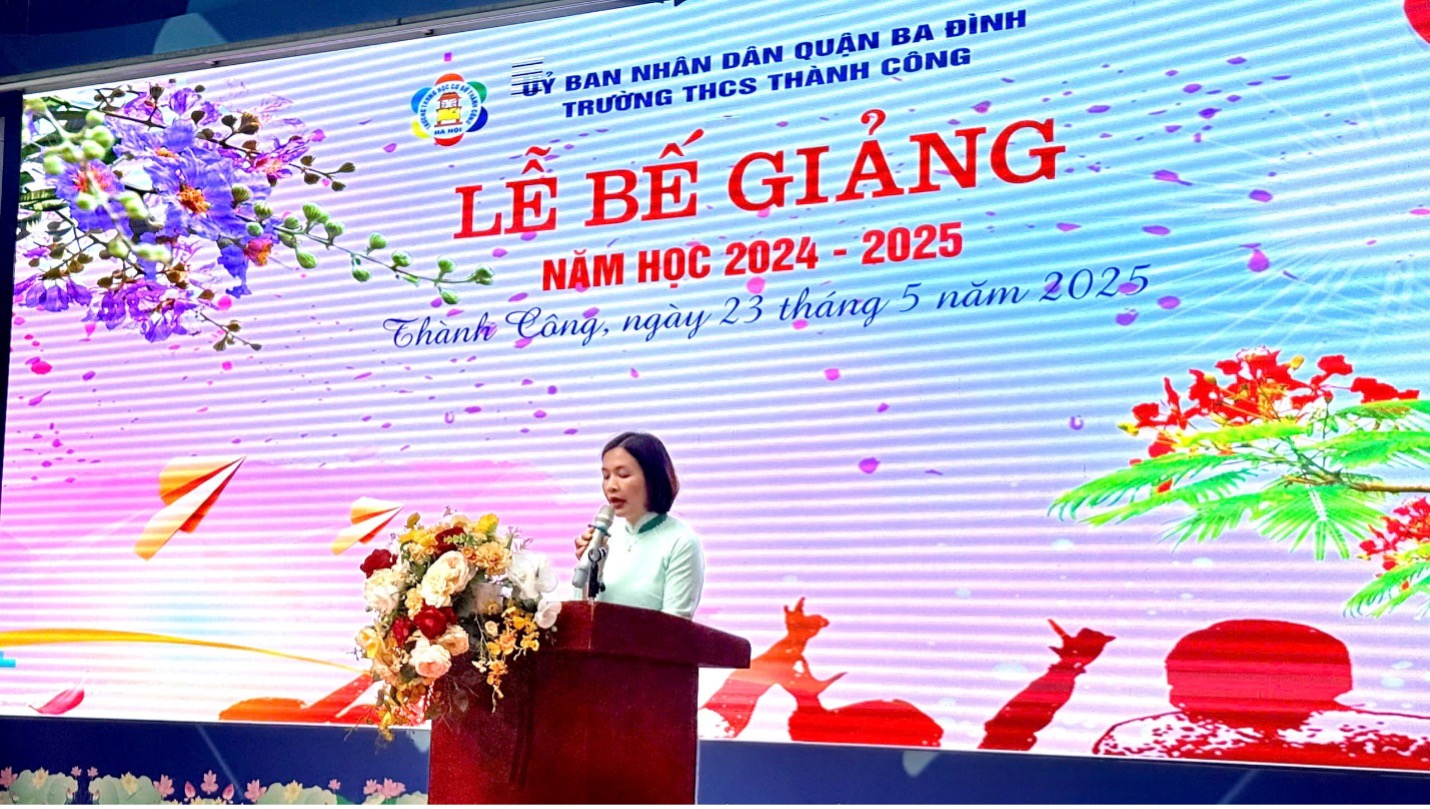 Trường THCS Thành Công trang trọng tổ chức Lễ Tổng kết năm học 2024 -2025