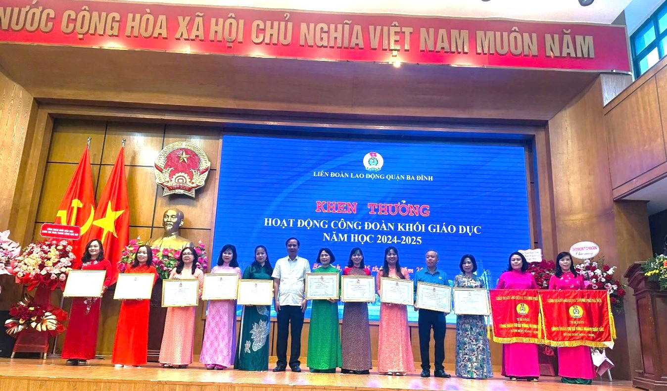 Trường THCS Thành Công đạt thành tích xuất sắc  trong hoạt động Công đoàn và phong trào thi đua năm học 2024-2025