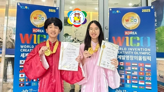 Học sinh THCS Thành Công giành cú đúp Giải Vàng & Giải Đặc biệt tại WICO 2025 – Hàn Quốc!