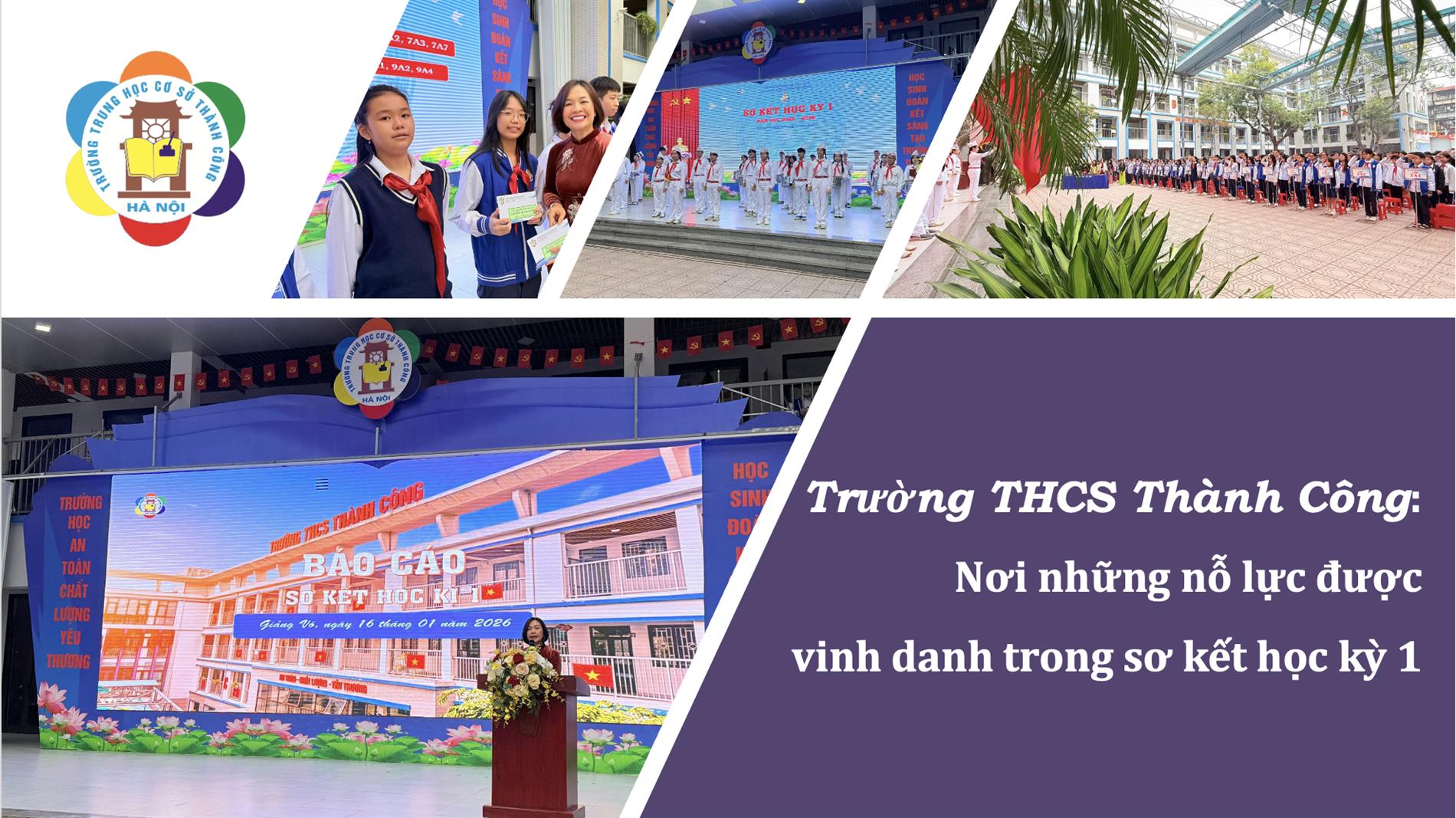 Trường THCS Thành Công: Nơi những nỗ lực được vinh danh trong  sơ kết học kỳ 1