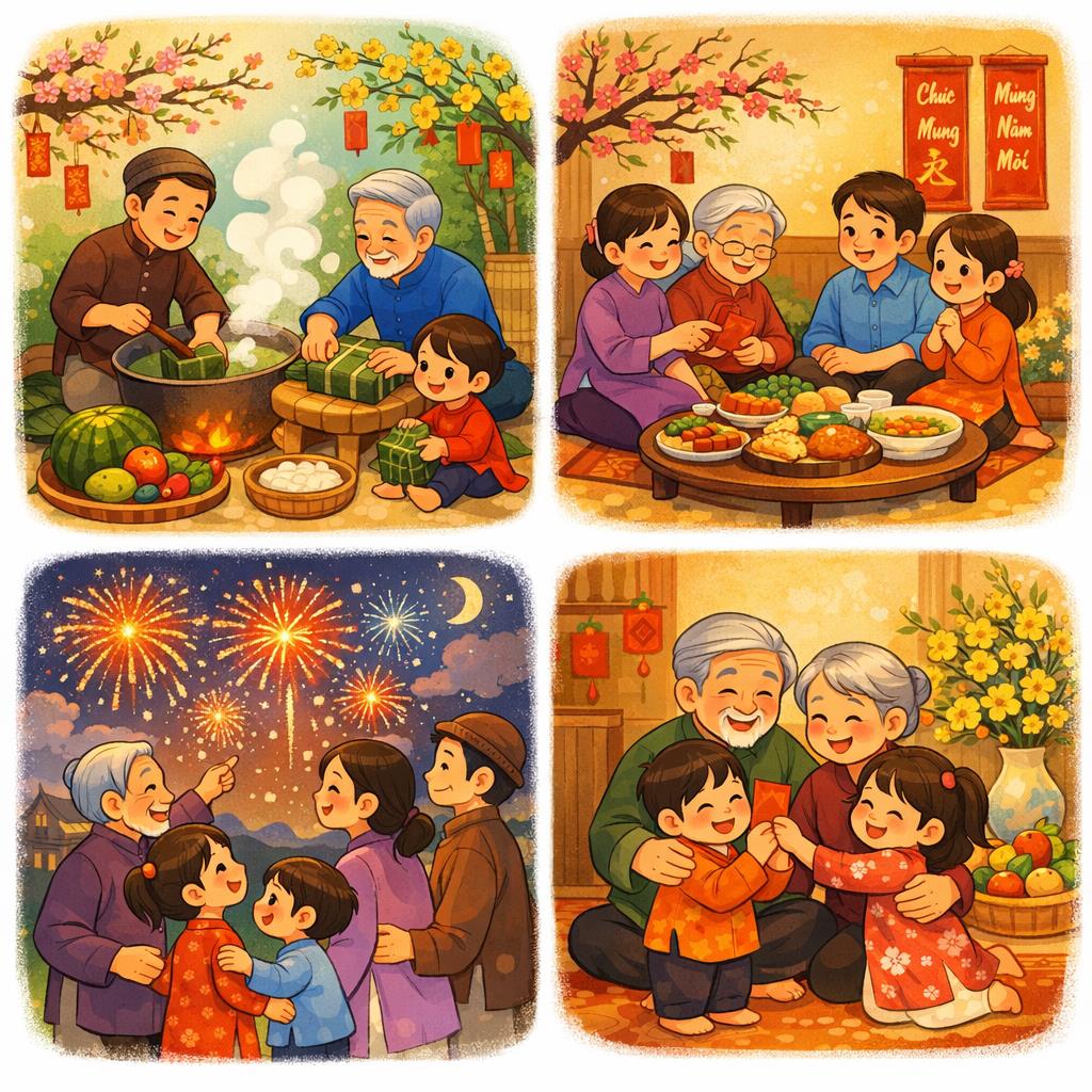 Tết cổ truyền-Tết ấm áp, yêu thương, sum vầy