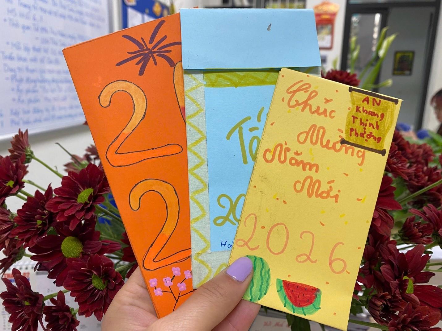 Phong bao lì xì – Khi học sinh gửi gắm sắc xuân qua từng thiết kế