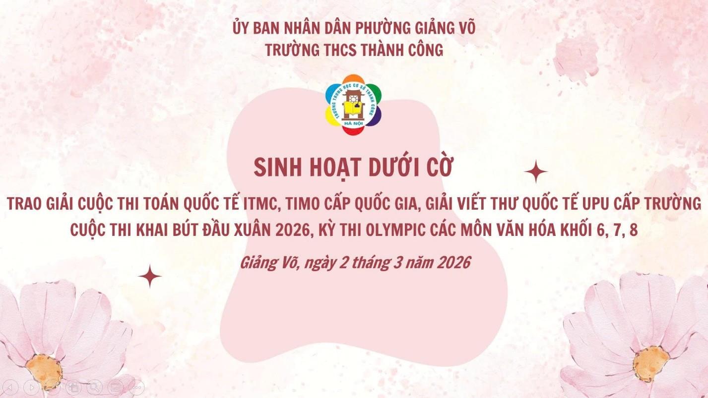 Sinh hoạt dưới cờ đầu tuần tháng 3: Ghi nhận thành tích học sinh  – Phát triển chất lượng giáo dục mũi nhọn