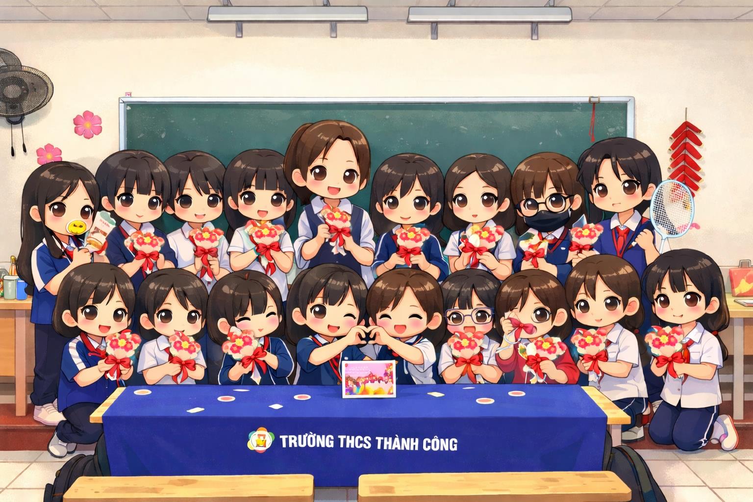 Niềm vui nhỏ trước thềm ngày 8/3 của lớp 8A10