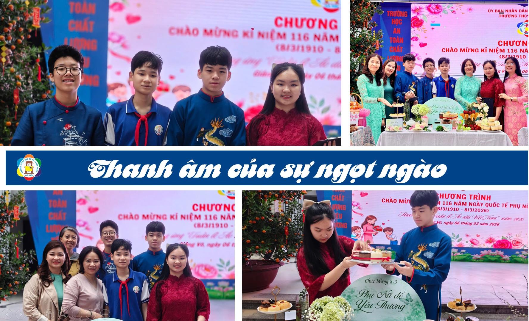🌸 “Thanh âm của sự ngọt ngào” – Chi đội 8A3 đạt Giải Nhì Hội thi Trang trí bàn tiệc ngọt chào mừng ngày 8/3