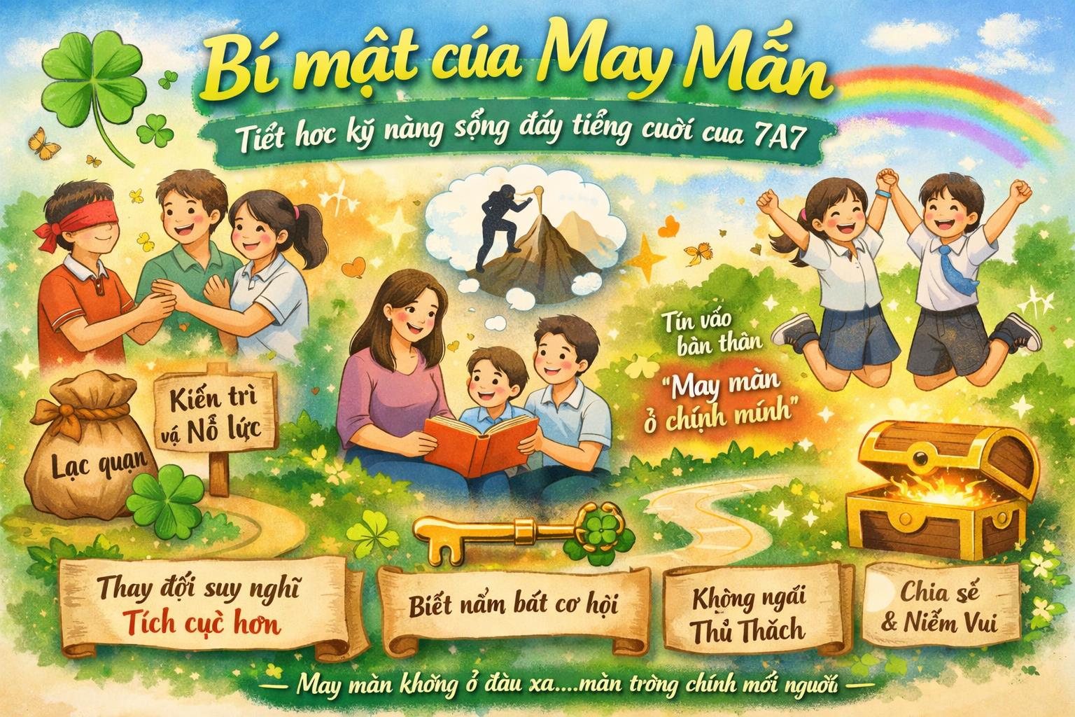 “Bí mật của may mắn” -  Tiết học kỹ năng sống đầy tiếng cười của 7A7