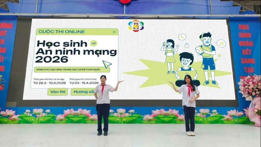 Lớp 8A3 chính thức “nhập cuộc” – hưởng ứng cuộc thi “Học sinh với an ninh mạng 2026”