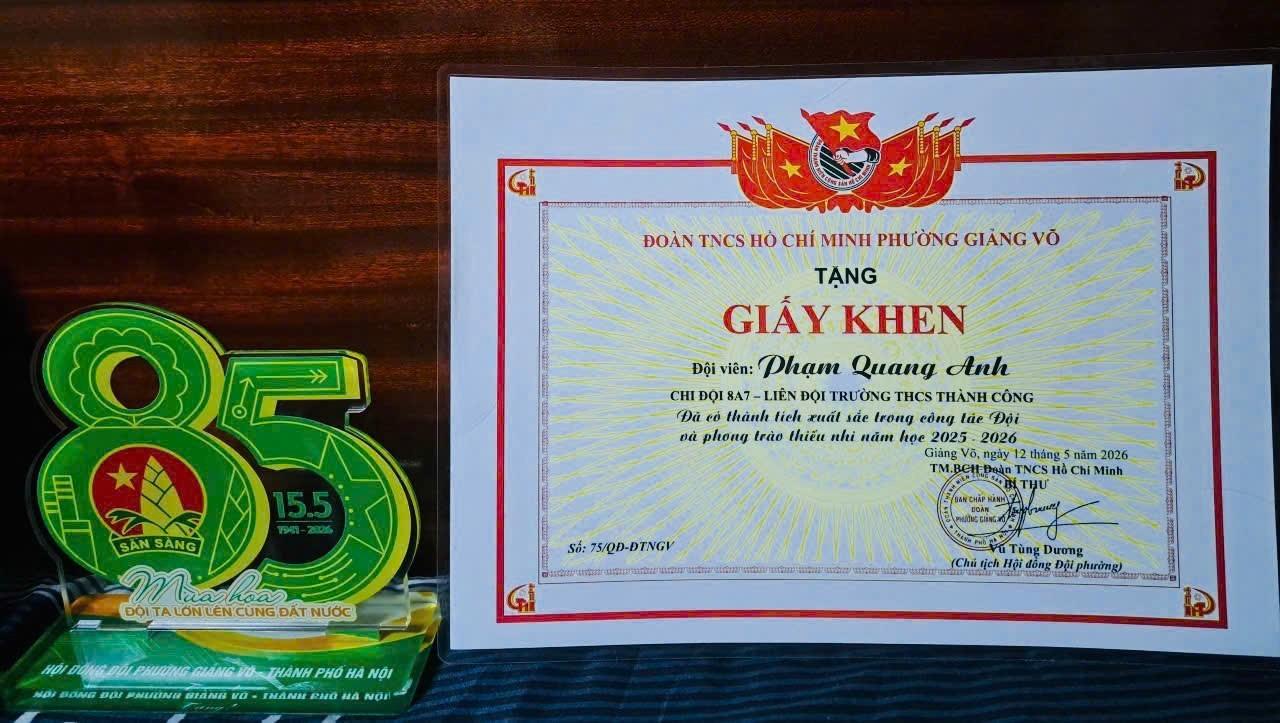 Tuyên dương đội viên tiêu biểu nhân dịp 85 năm thành lập Đội TNTP Hồ Chí Minh