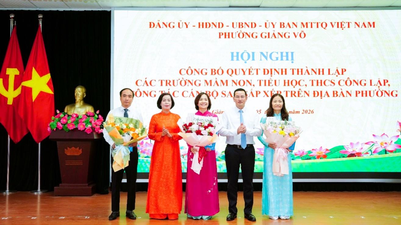 THÔNG BÁO:  Thành lập mới trường THCS Thành Công  theo Quyết định số 913/QĐ-UBND của UBND phường Giảng Võ