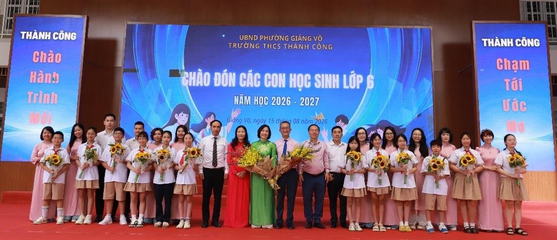 THCS Thành Công nồng nhiệt chào đón những thành viên mới – Hành trình đầu tiên của học sinh lớp 6 năm học 2026–2027