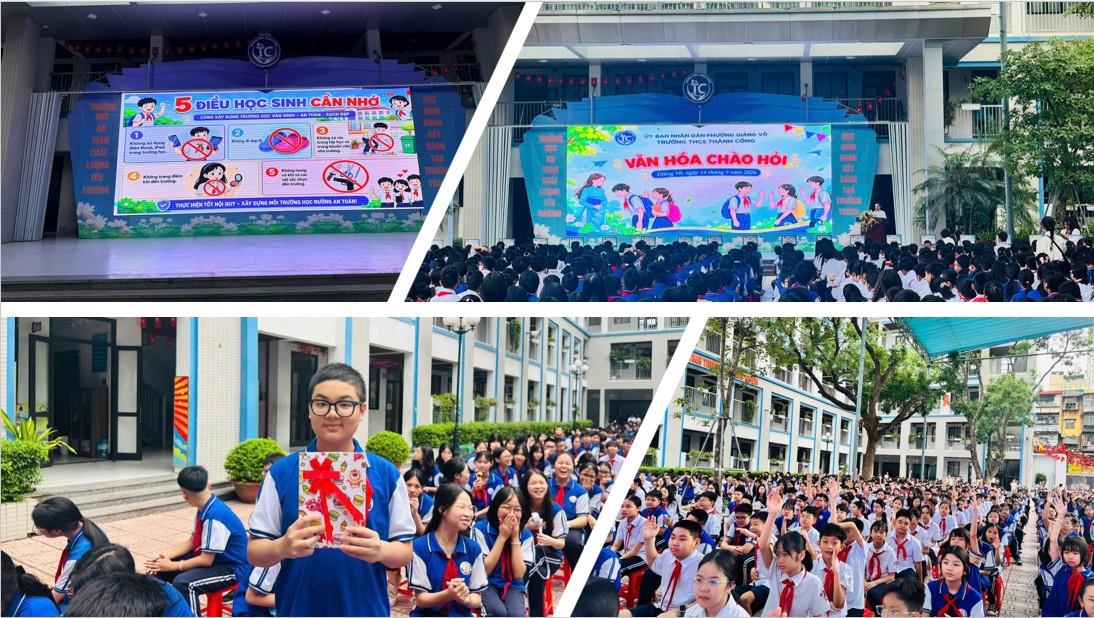 Văn hóa chào hỏi – Nét đẹp của học sinh Thành Công