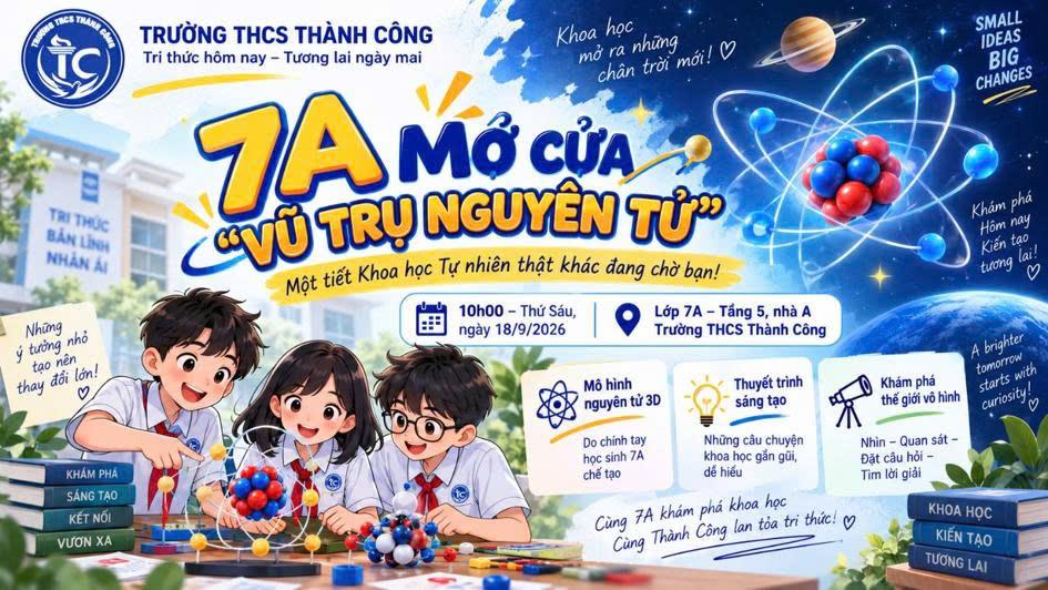 Cùng 7A mở cửa “Vũ trụ nguyên tử”