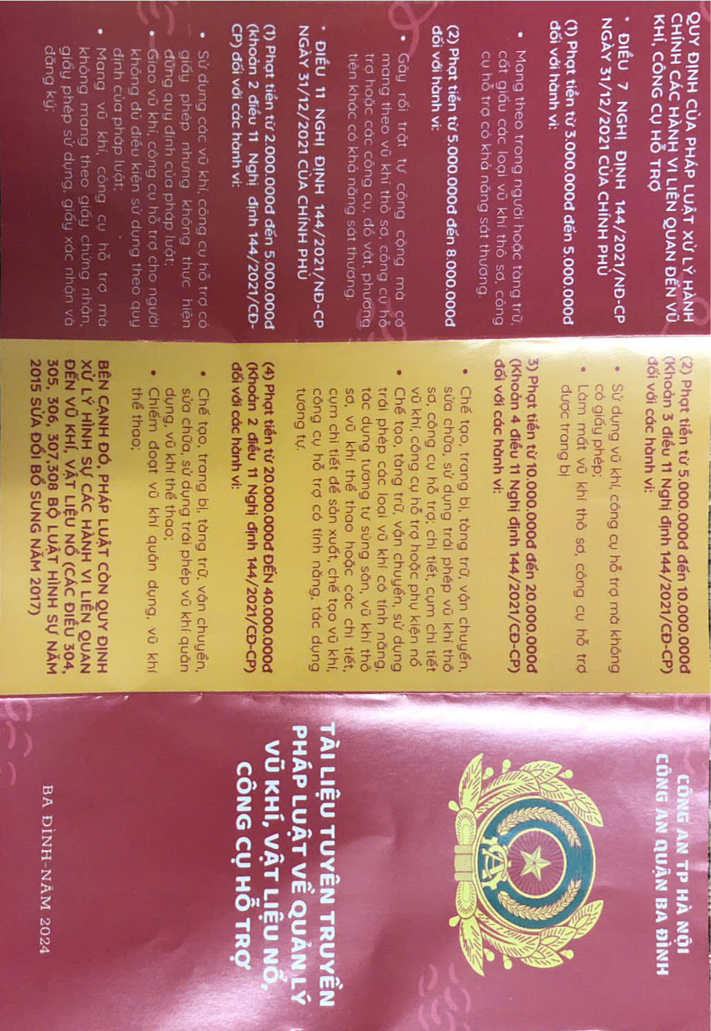A red and yellow paper with text

Description automatically generated