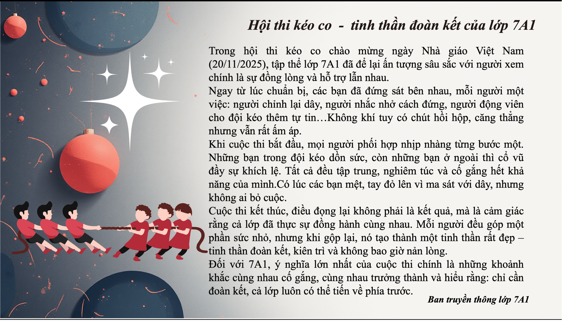 A text and a picture of a group of kids

Description automatically generated